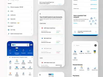 Paytm Loans cards credit design graphic design interaction lending loans minimal paytm product ui ux vraj247