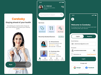 Healthcare / Appointment Booking App / Mobile App appointment booking app design doctor health app healthcare management app medical app mobile app patient app pharmacy ui ux