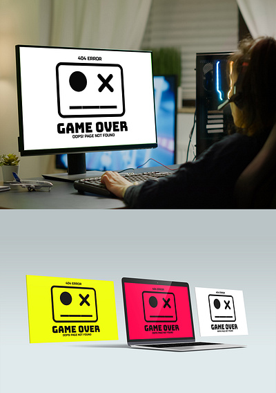 Game Over design. web design