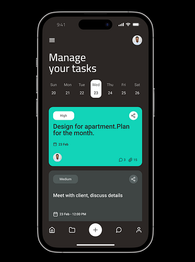 Manager Tasks App design mobile application mobile design ui