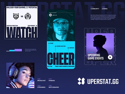 Uperstat: E-sport Branding brand brand guidelines brand identity brand sign branding business design dribbble halo halo lab identity logo logo design logo designer logotype marketing packaging smm startup visual identity