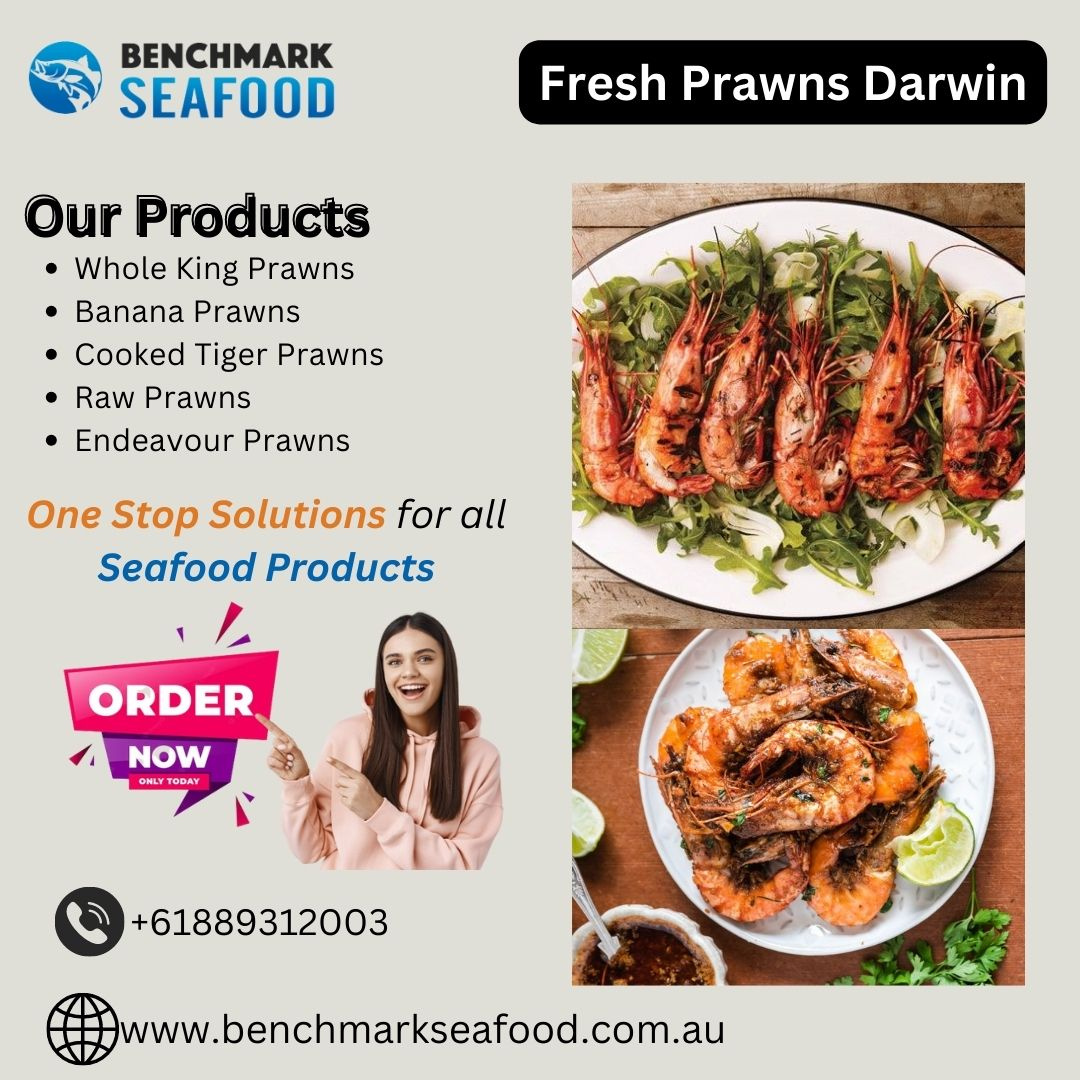 Delicious Fresh Prawns in Darwin Order Now by Benchmark Seafood on