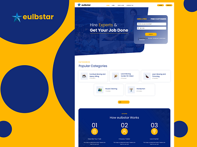 Eulbstar Service Provider Website branding design figma graphic design illustration logo typography ui ux vector