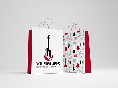 logo and pattern for a music store graphic design