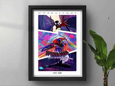 Movie Poster - Across The Spider Verse animation challenge design figma film frame illustration interaction interaction design mockup movie movie poster poster poster design spider man spiderman