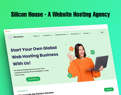 Silicon House - A Website Hosting Agency design figma landing page mobile design ui web design web development