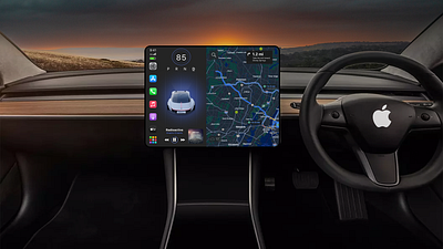 Apple Car Dashboard UI app apple car dashboard design ui ux