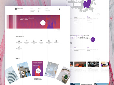 — Mono — Website for selling construction products b2b design graphic design icon minimal pink ui ux web website