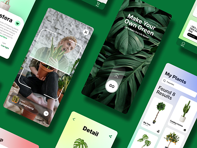Plants Shop Mobile App app branding design frontend graphic design green mobile mobile app plant ui uiux ux