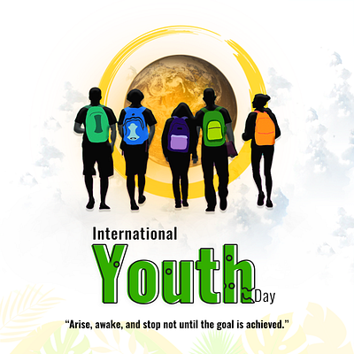 International Youth Day banner branding designer graphic design hire internationayoutday photoshop social media post top 10 topdesign trend trending work