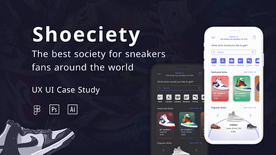 Shociety - Sneakers Buying App app branding graphic design mobile shoes sneakers ui ux