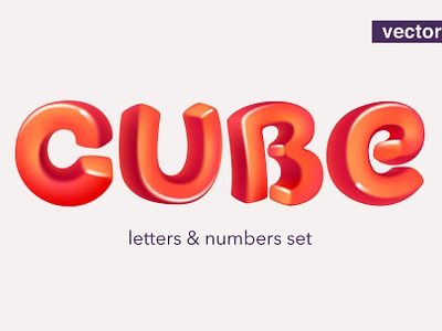 Cartoon cubic style alphabet alphabet box cartoon colorful cubic letter lettering logo mark mesh plastic red render symbol ui