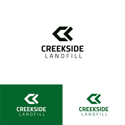 Creekside Landfill bold brand design branding creek graphic design iconic identity design landfill lettermark logo logo idea logos monogram simplicity vector