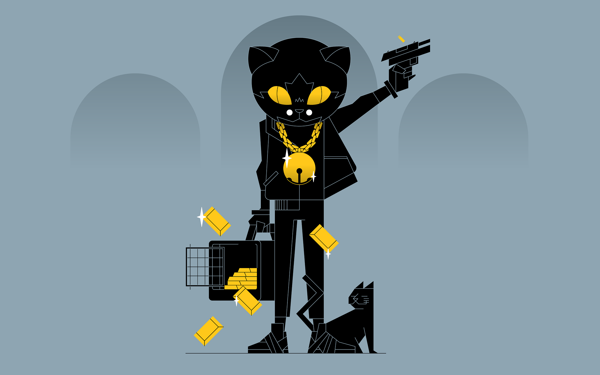 cat criminal by waldek on Dribbble
