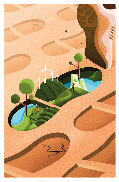 Like the Wind Magazine climatechange design editorialillustration environmental illustration