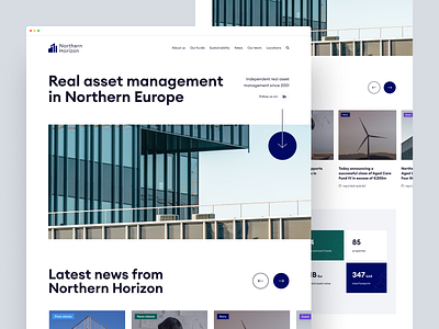 Northern Horizon | Home Page branding clean design corporate design desktop funds ui ui design user experience user interface website website design