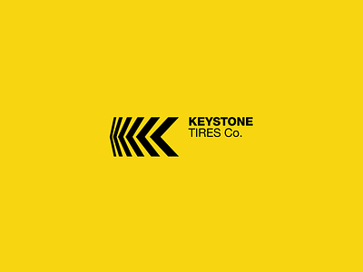 Keystone Tires Co. auto branding car concept creative design graphic design logo service simple symbol tire tires wheel