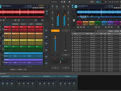 DJ Software Session View dj software music software software ui ui ux