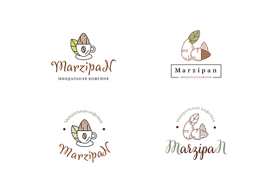 Сoffee shop Marzipan branding corporate identity design graphic design illustrator logo vector