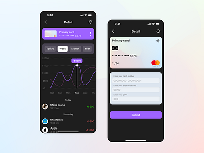 Bank payment app app design design ui ux