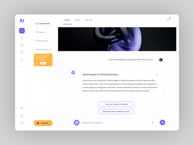 Ai Chat Bot ai ai bot app artificial intelligence bot chat bot chatgpt chatting clean concept dashboard design graphic design messeger open ai ui ux web app