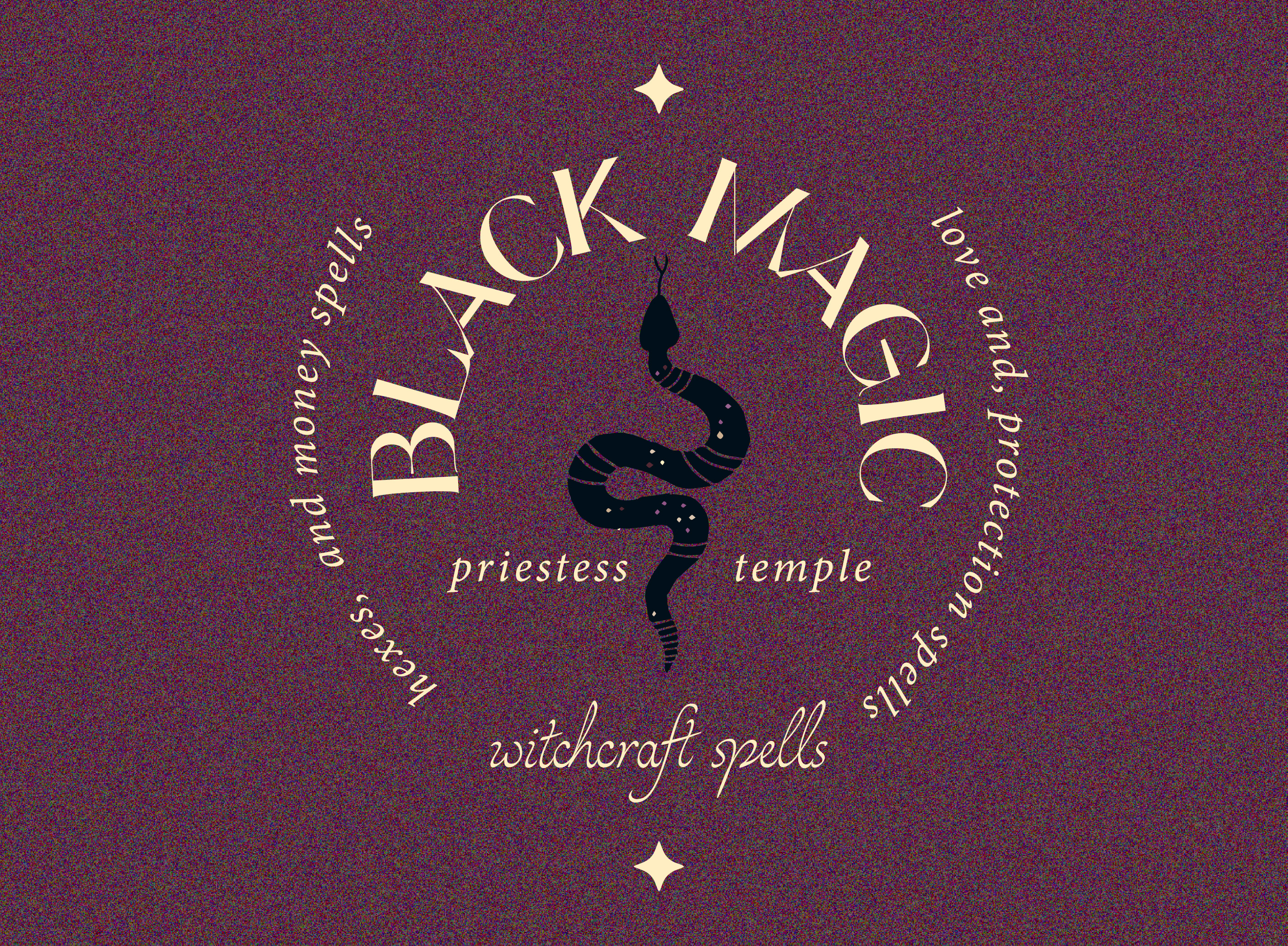 Black Magic Temple brand design boho brand boho logo brand identity brand illustration branding design graphic design illustration logo logo design magic spirituality witch