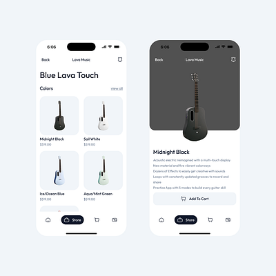 🎸 Guitar Store App Concept ui ui design ux ux design