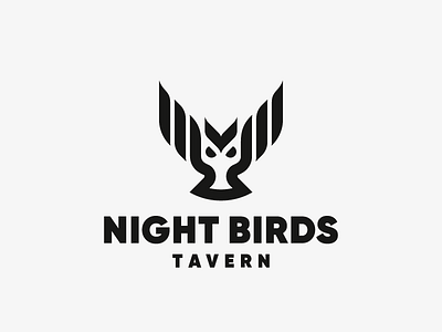 Night Birds bird concept design logo owl