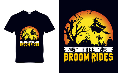 Halloween Free Broom Rides Halloween design template design halloween character ui
