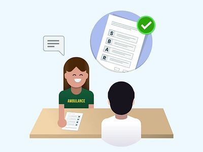 SBAR - Handover Illustration ambulance form handover handover framework healthcare illustration medical paramedic sbar