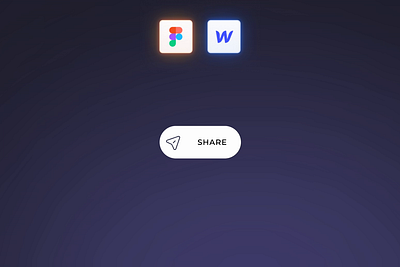 Efficient Share Button (Button 5) animation button clone figma interaction interactive share social media ui ux webflow