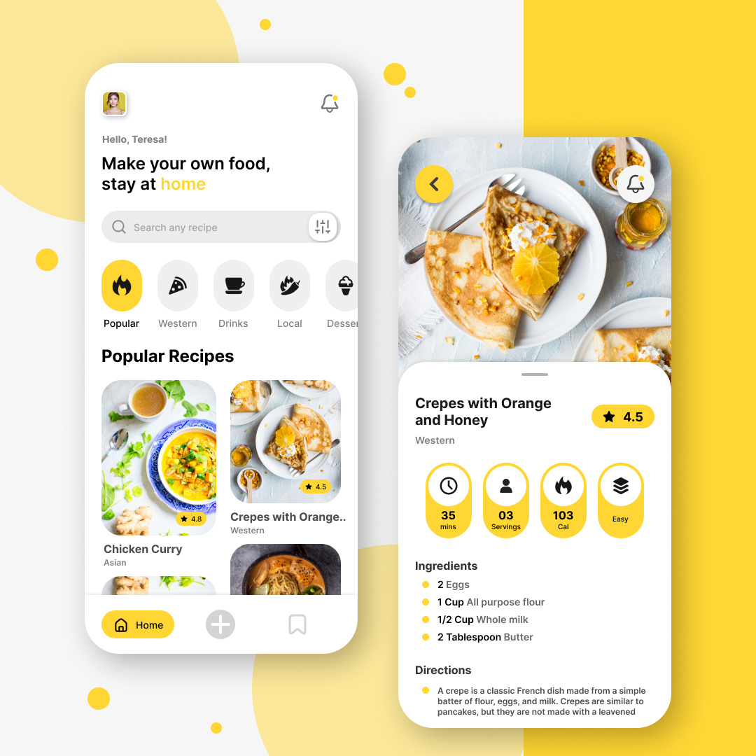 Food Recipe App Design-UIDesignz by UIDesignz - UI UX Design Agency on ...