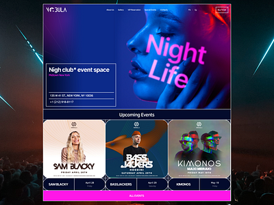 NIGHT CLUB (UPROCK SCHOOL) branding logo night club ui web design website