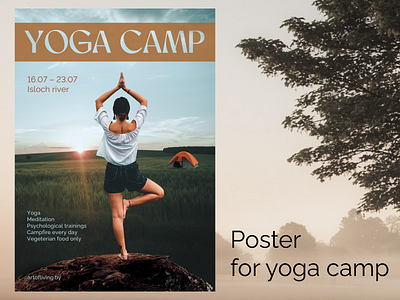 Poster for yoga camp design graphic design photoshop print retouching