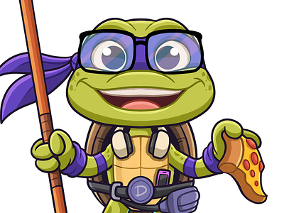 Donnie cartoon character character design digital art drawing illustration ninja ninja turtle tmnt tmnt mayhem