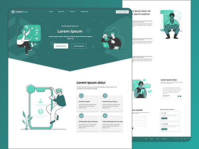 CoopTeam - Home Page - Ui / Ux design layout site ui ux web