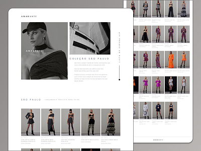 Amarante do brasil - Landingpage - Ui / Ux design e commerce ecommerce fashion layout roupas site ui ux
