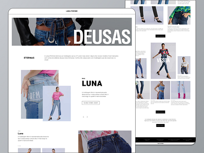 Deusas Denin - Landingpage - Ui / Ux design ecommerce layout site ui ux web