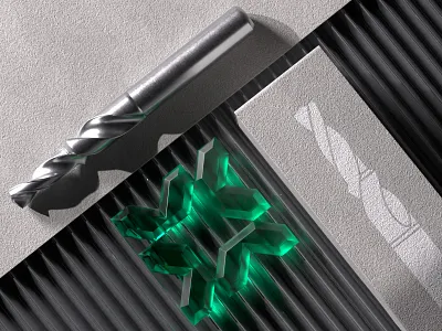 ICT drill drilling glass logo tools tools branding