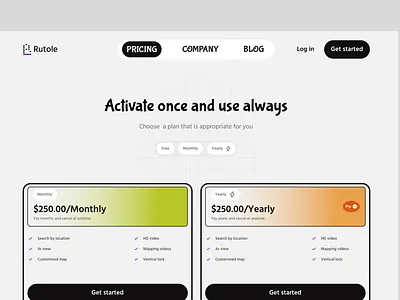 Pricing plans animation branding graphic design mobile design pricing page typography ui ux website design