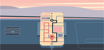Old exploration for mobile app about rides. flat illustration illustration illustrator vector