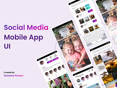 Social Media UI 2023 branding contact gradients gram messages purple reelshomescreen search socailmedia trending ui uiux uploads videocalls