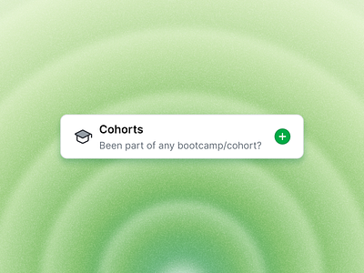 Peerlist Company Profiles Update: Cohort Based Courses! concentric circles folders glassmorphism green new feature patterns ui ui cards