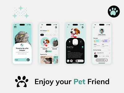 Pet Shop App 🐶 animal animation app design cat app design dog app pet app product design ui ui design ux ux design