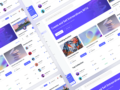 NFT Marketplace Dashboard ui