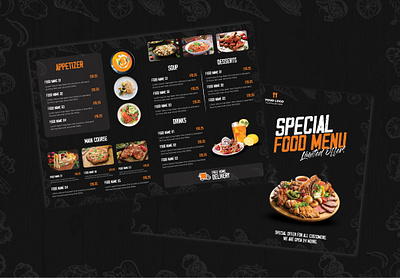 Horizontal Modern Beefsteak Restaurant Menu beefsteak design graphic design illustration kqdesigner kqfreelancer menu restaurant vector