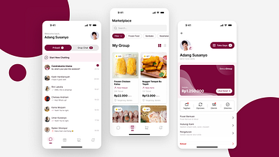 Redesign UI BeezzGroup apps balance chat community community platform e commerce ecommerce group chat homepage inspiration marketplace mobile apps profile ui ui design ui inspiration uiux design wallet