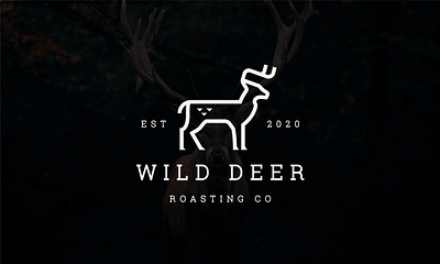 Wild Deer abstract app branding deer design graphic design illustration line art logo minimal modern vector vintage