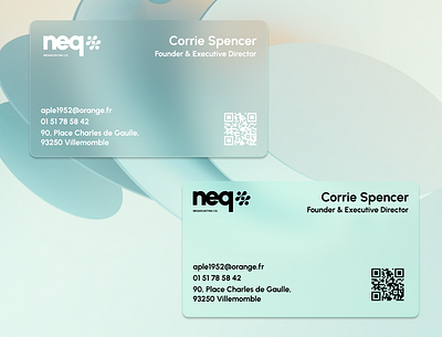 NEQ - Business cards broadcasting broadcasting company business card card design graphic design green logo vector