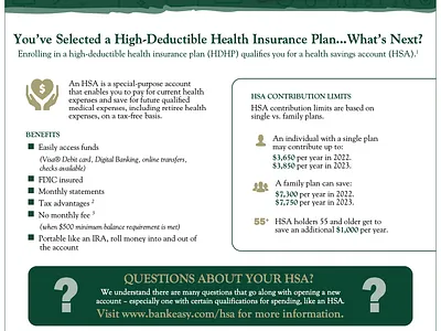 HSA Account Flyer branding design layout print print design